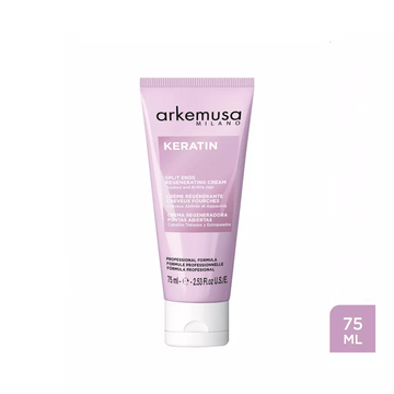 Arkemusa Super Keratin Hair Cream – 75 ml , Keratin Regenerating Treatment for Damaged, Chemically Treated & Brittle Hair , Split End Repair, Lightweight & Non-Greasy Formula
